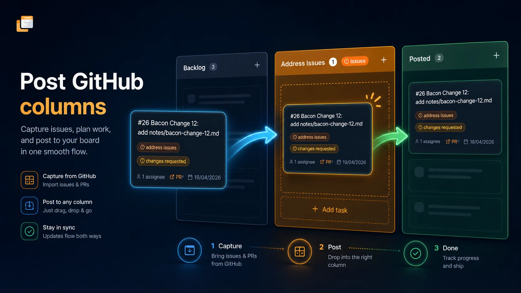 The discussion box with Approve, Request changes, Close PR and Merge PR options